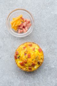Low Carb Ham & Cheddar Egg Cups