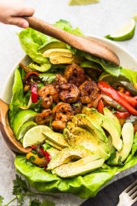 Low Carb Sheet Pan Shrimp Fajitas