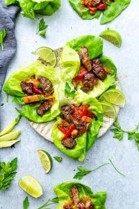 Fajita Steak Lettuce Wraps