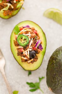 Low Carb Taco Stuffed Avocado Cups