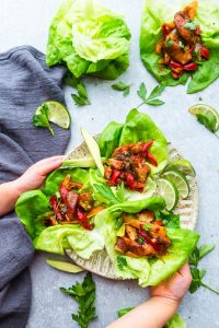 Chili Lime Chicken Lettuce Wraps