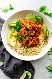 Low Carb Chipotle Lime Shrimp Bowls