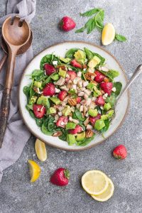 Strawberry Avocado Spinach Salad