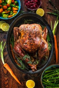 Low Carb Garlic Butter Roast Turkey