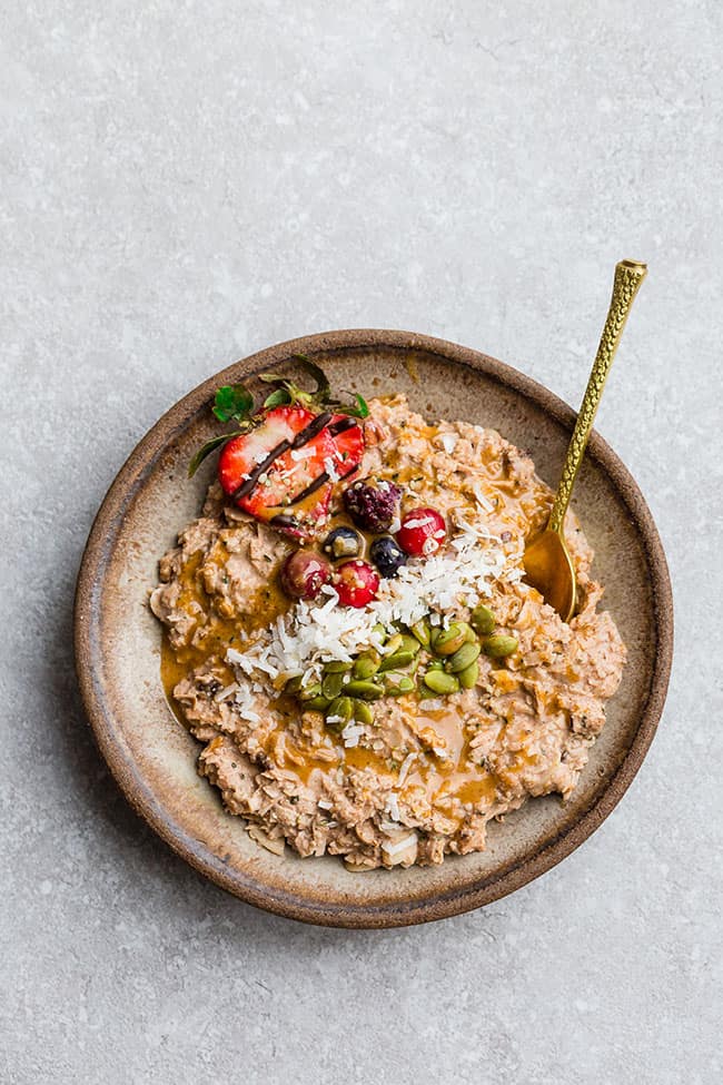keto porridge-Gingerbread-Oatmeal-Noatmeal-recipe-photo-top picture