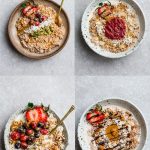 Top view of 4 Keto Porridge bowls